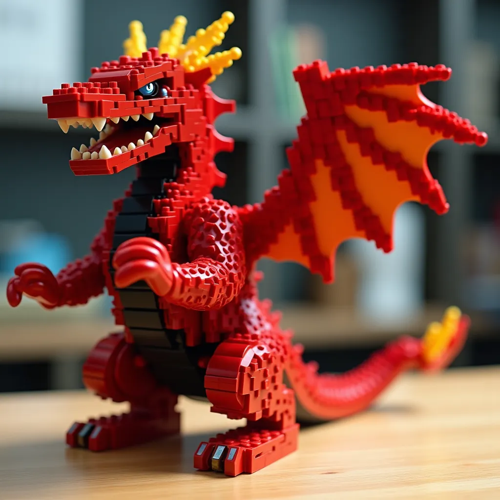 Brick Dragon Buildable Figure model: detailed DIY creation | BrickCenter