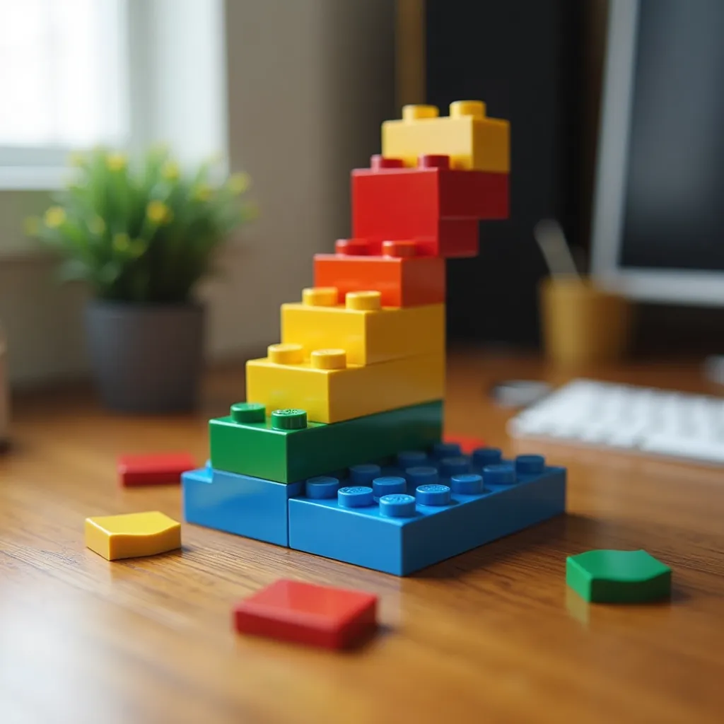 Brick Colorful Building Blocks Set model: detailed DIY creation ...