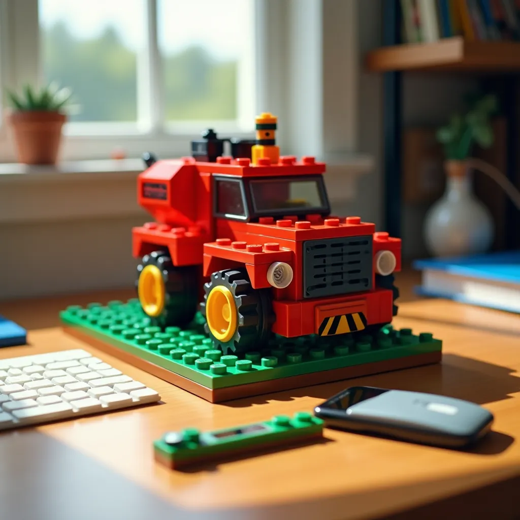 Brick Brick Fire Truck Model model: detailed DIY creation | BrickCenter