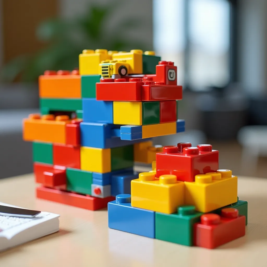 Brick Colorful Building Blocks Set model: detailed DIY creation ...