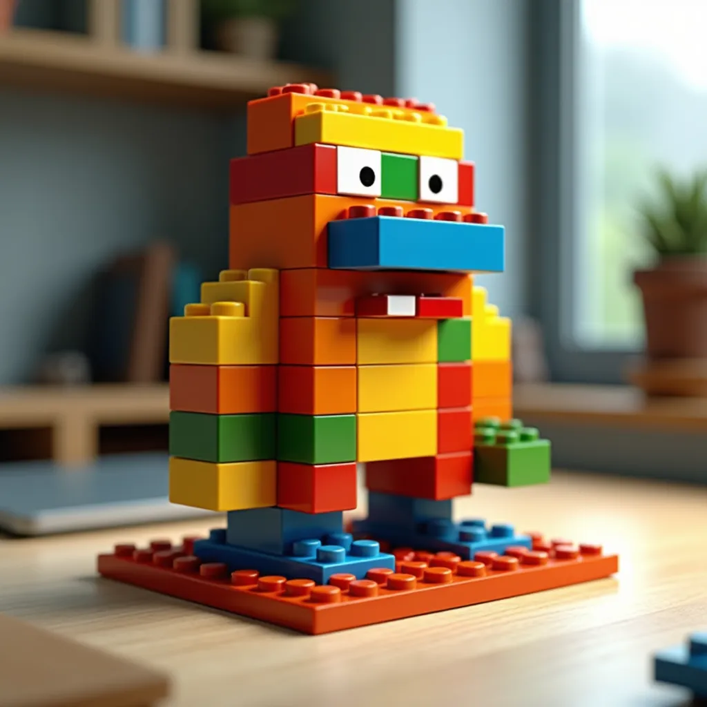 Brick Colorful Buildable Character model: detailed DIY creation ...