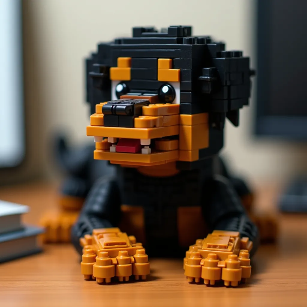 Brick Brick Rottweiler model: detailed DIY creation | BrickCenter