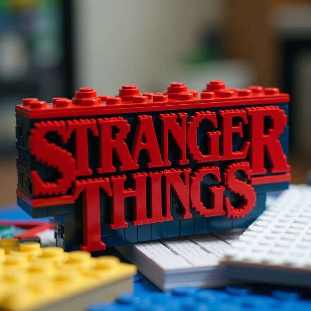 Brick Brick Stranger Things Logo model: detailed DIY creation | BrickCenter