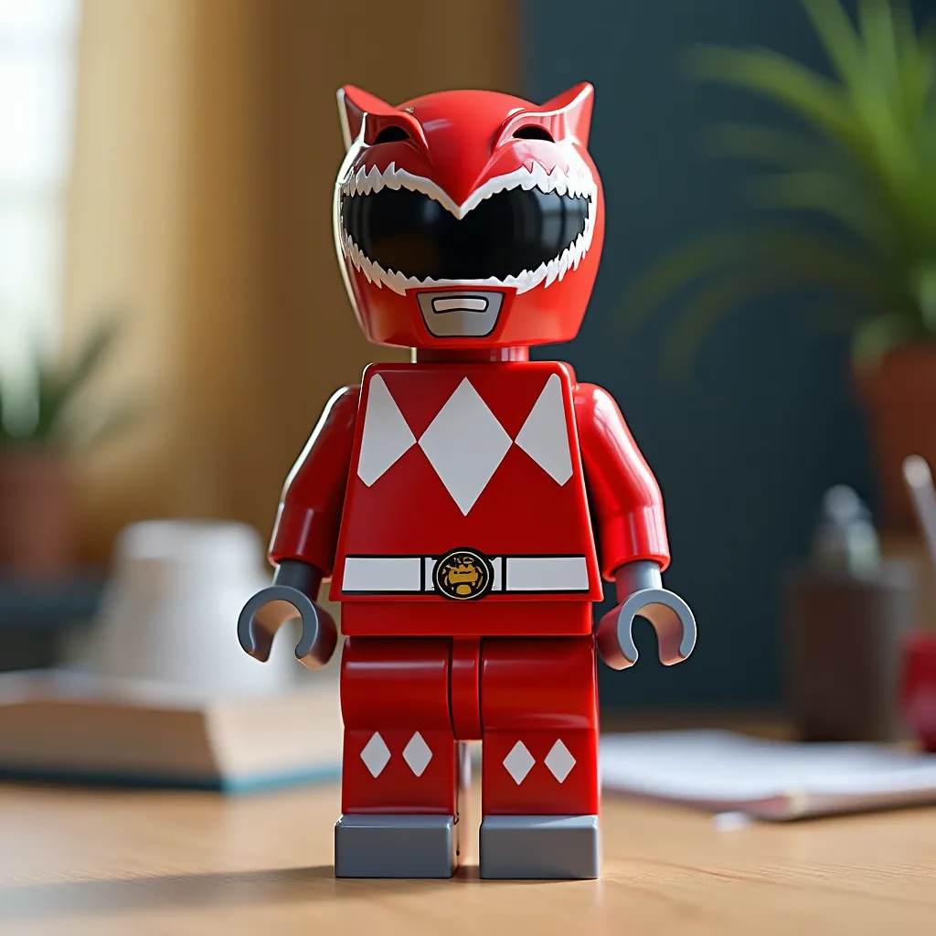 Lego Ranger Figure Brick Red Ranger Brick Figure model: detailed DIY creation | BrickCenter