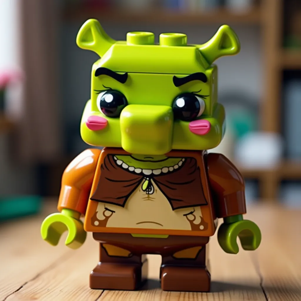 Shrek Model Kit Brick Brick Shrek Mini Figure model: detailed DIY creation | BrickCenter