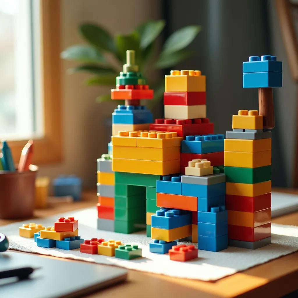 Brick Colorful Building Blocks Set model: detailed DIY creation ...